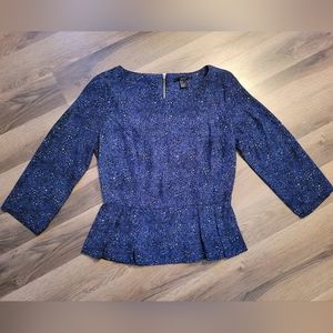 Forever 21 Zip Back 3/4 Slv Top Sz S